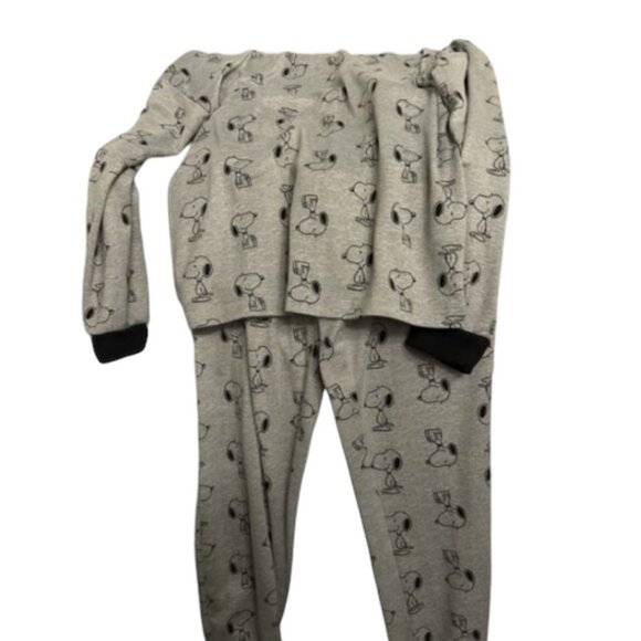 Peanuts grey snoopy full print  pajamas set size S - Picture 2 of 2